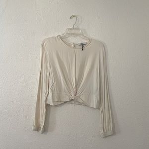 Bershka white twist front blouse